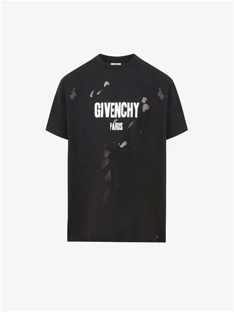 givenchy shirt columbian fit|GIVENCHY PARIS destroyed oversized t.